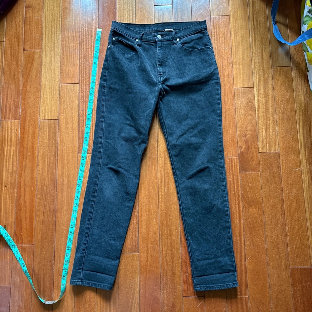 Vintage Levi’s Orange Tab 10912 Slim Fit Tapered Leg Black Denim Jeans Size M 11